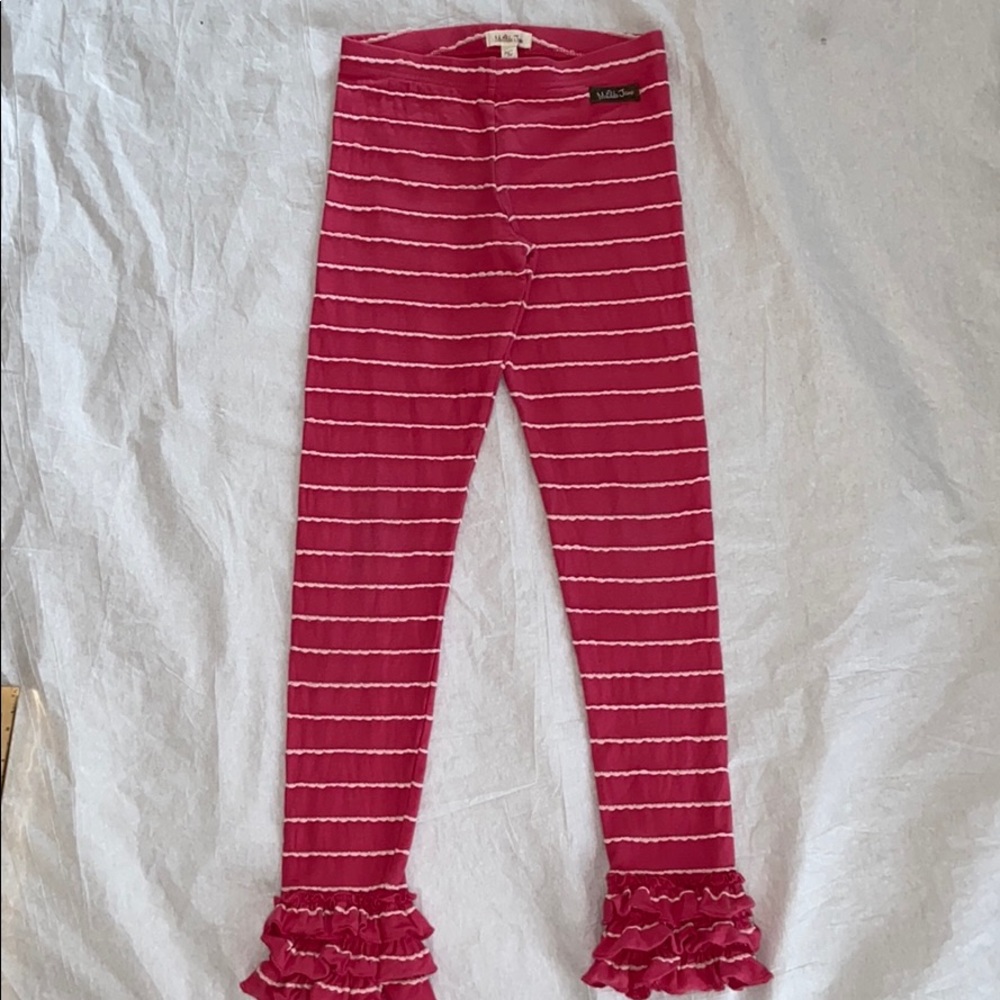 Matilda Jane Gianna Ruffled Leggings Size 8 Pink